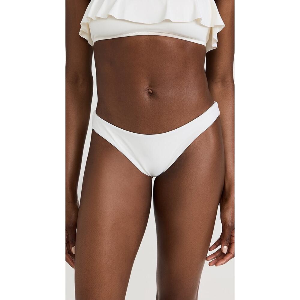 Eberjey Womens Annia Bikini Bottom Low Rise Cheeky Classic Cut Ecru Sz XS NWT